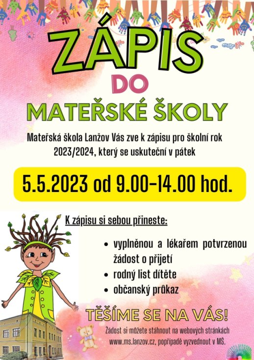 Zápis dětí do Mateřské školy