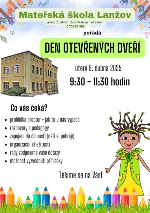 Den otevřených dveří v MŠ Lanžov