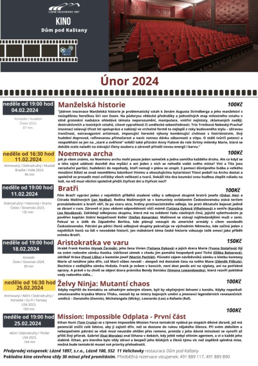 Kino Velichovky únor