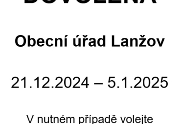 Dovolená OÚ Dovolená OÚ